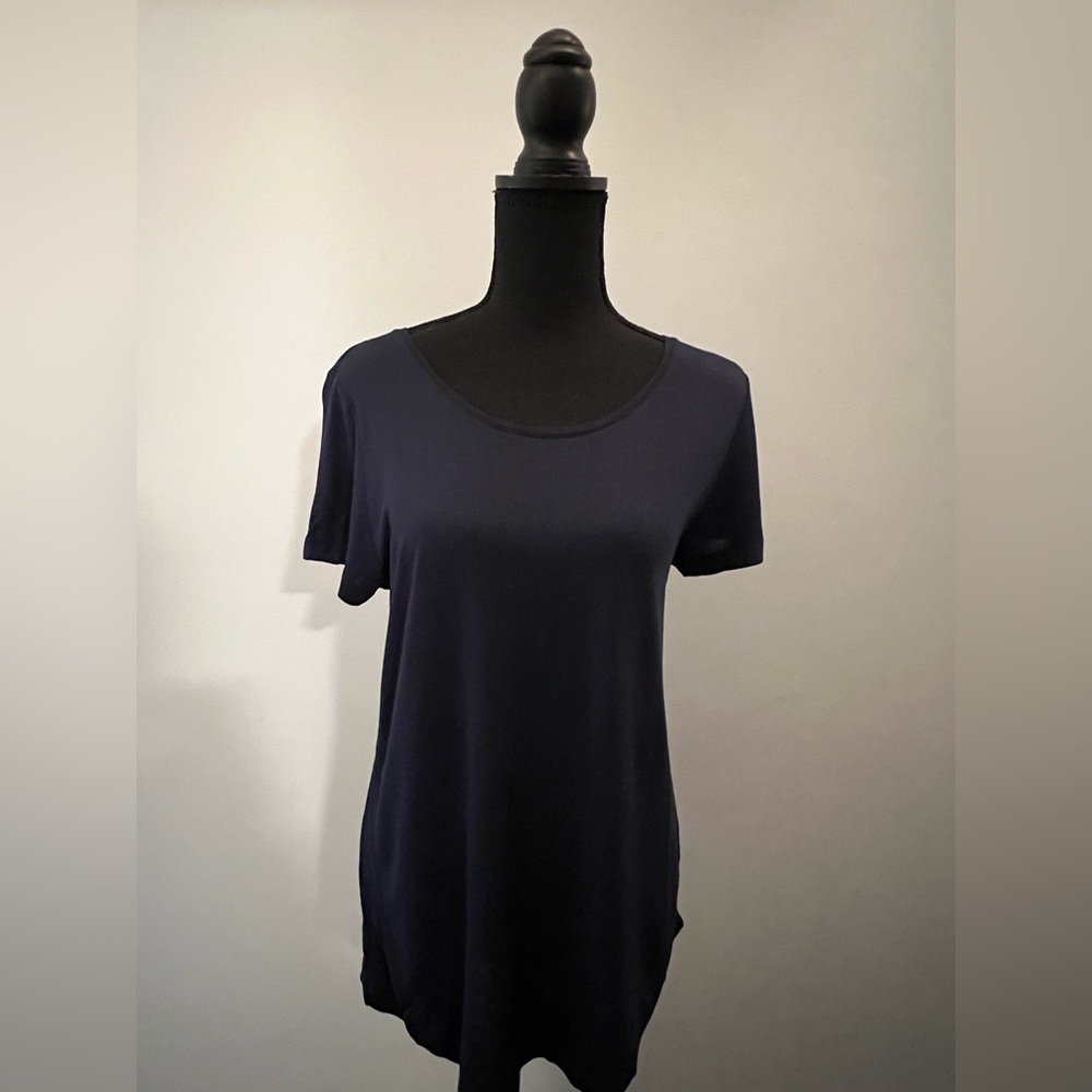 Gap Navy Scoop Neck Short Sleeve Shirt